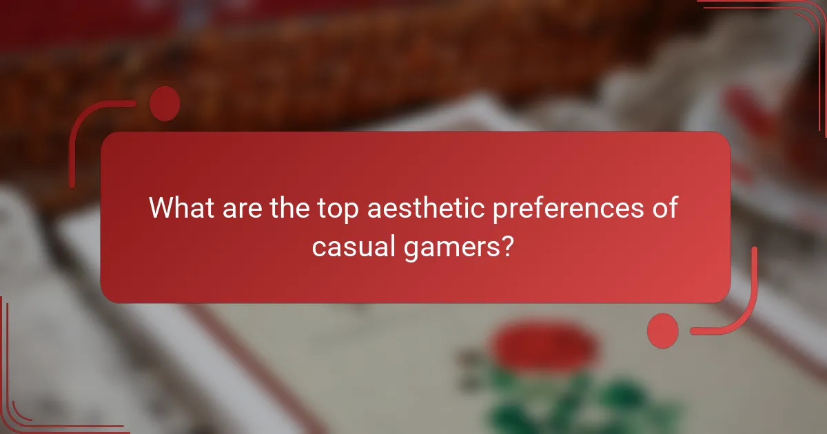 What are the top aesthetic preferences of casual gamers?