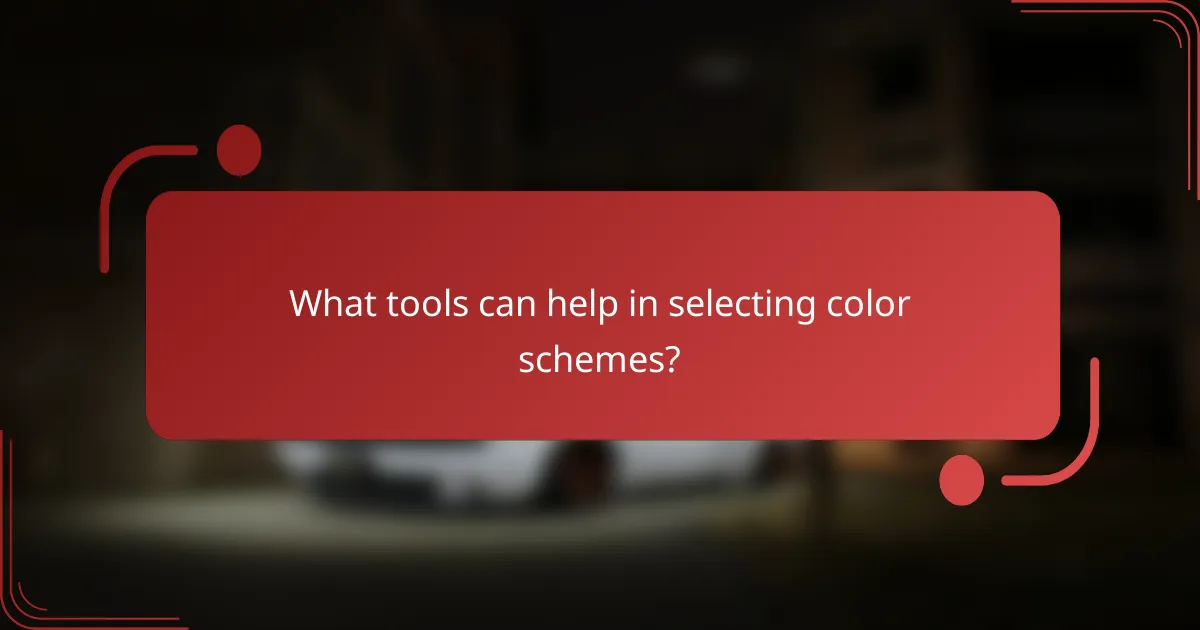 What tools can help in selecting color schemes?