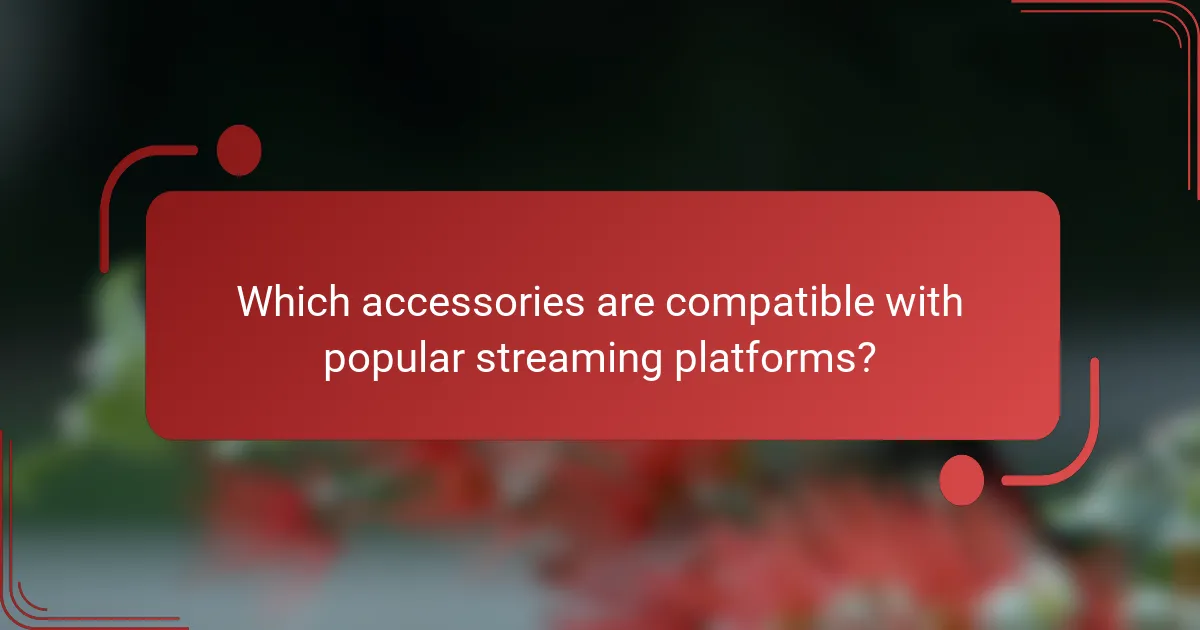 Which accessories are compatible with popular streaming platforms?